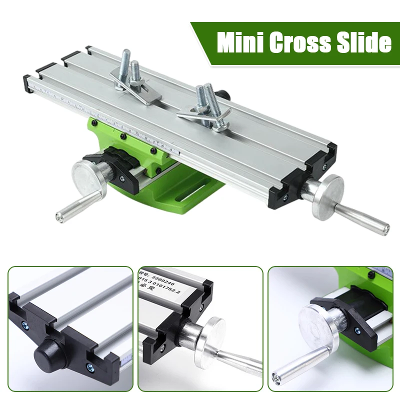 Mini Cross Work Table Slide Table Worktable for Milling Drilling Multifunction Vise Fixture Precision Milling Machine Worktable