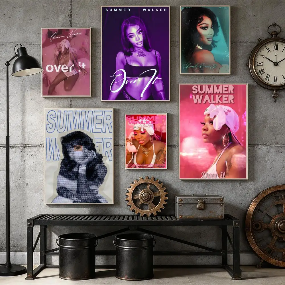 S-Summer Walker Finally Over It Poster HD Self Adhesive Wall Mural Stickers Decals for Bedroom Living Room Home Decor Gift