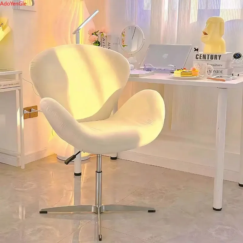 New Computer Chair Home Bedroom Girls Makeup Chair Comfortable Sedentary Dressing Table Stool Sherpa Lift Swivel Chair