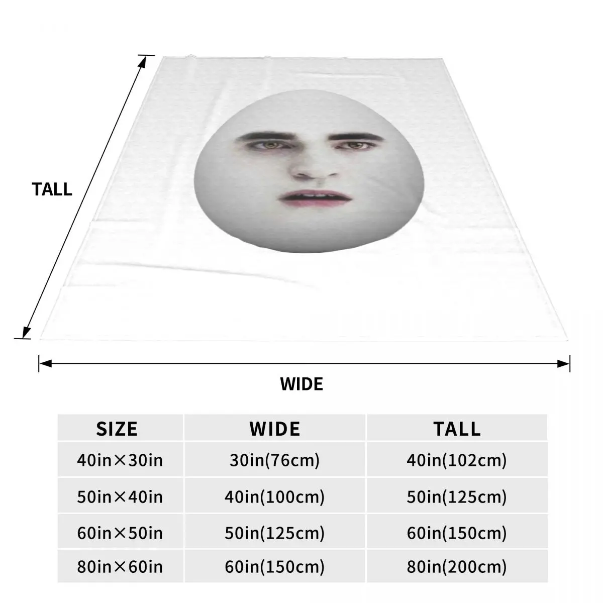 Eggward Funny Edward Cullen Blanket Soft Warm Flannel Throw Blanket Plush for Bed Travel Home Sofa