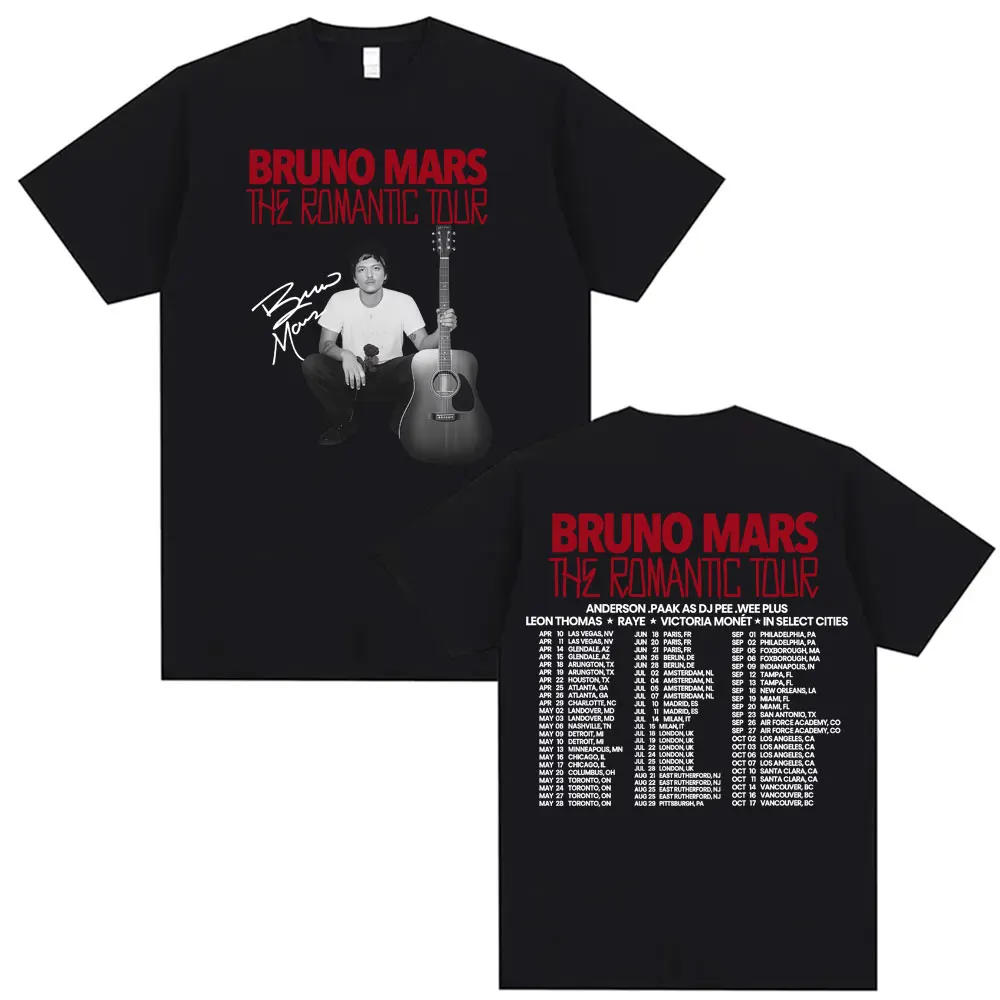2026 Tour, ropa para hombre, camisetas Vintage High Street, camiseta de manga corta algodón de gran tamaño