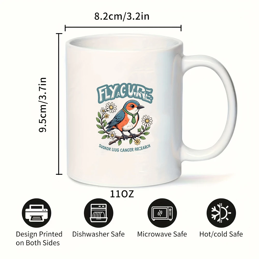 Детская чашка с мультяшной птицей, 11 унций для холодных и горячих напитков, рождественский семейный офисный подарок