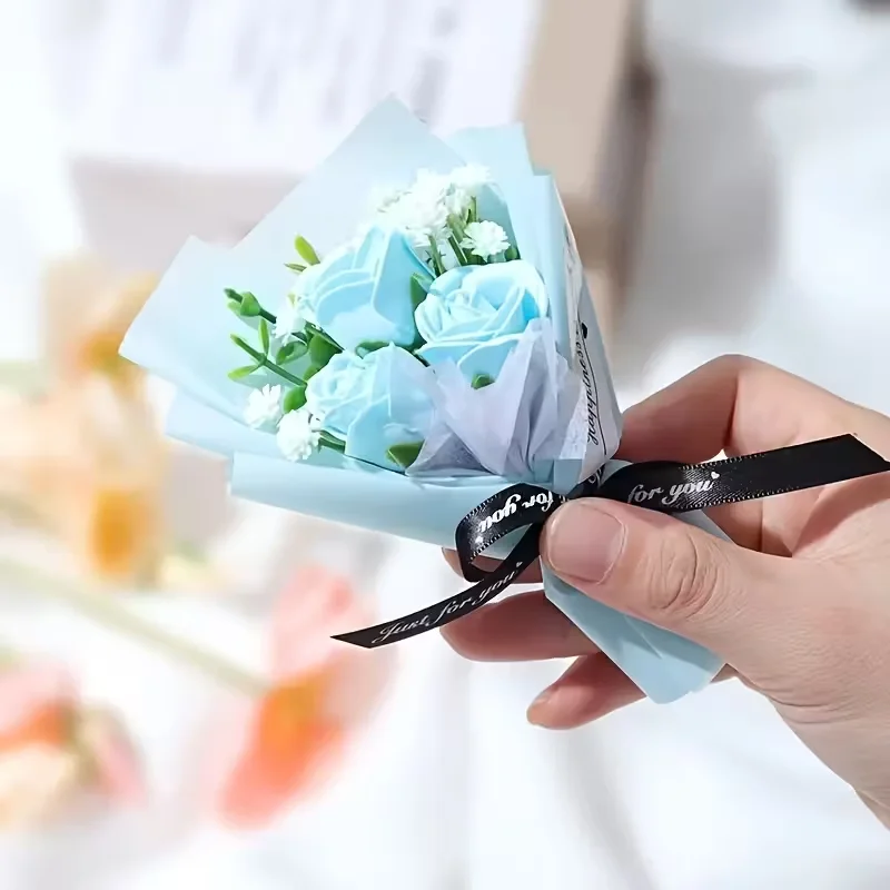 Ein Strauß Künstliche Mini-Rosen, Geeignet für Heimdekoration, Partys, Hochzeitsdekoration, Valentinstagsgeschenke – Detail 1