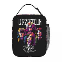 Music Band Led Zeppelins Merch Insulated Lunch Bag For Travel Food Storage Bag Portable Cooler Thermal Lunch Boxes