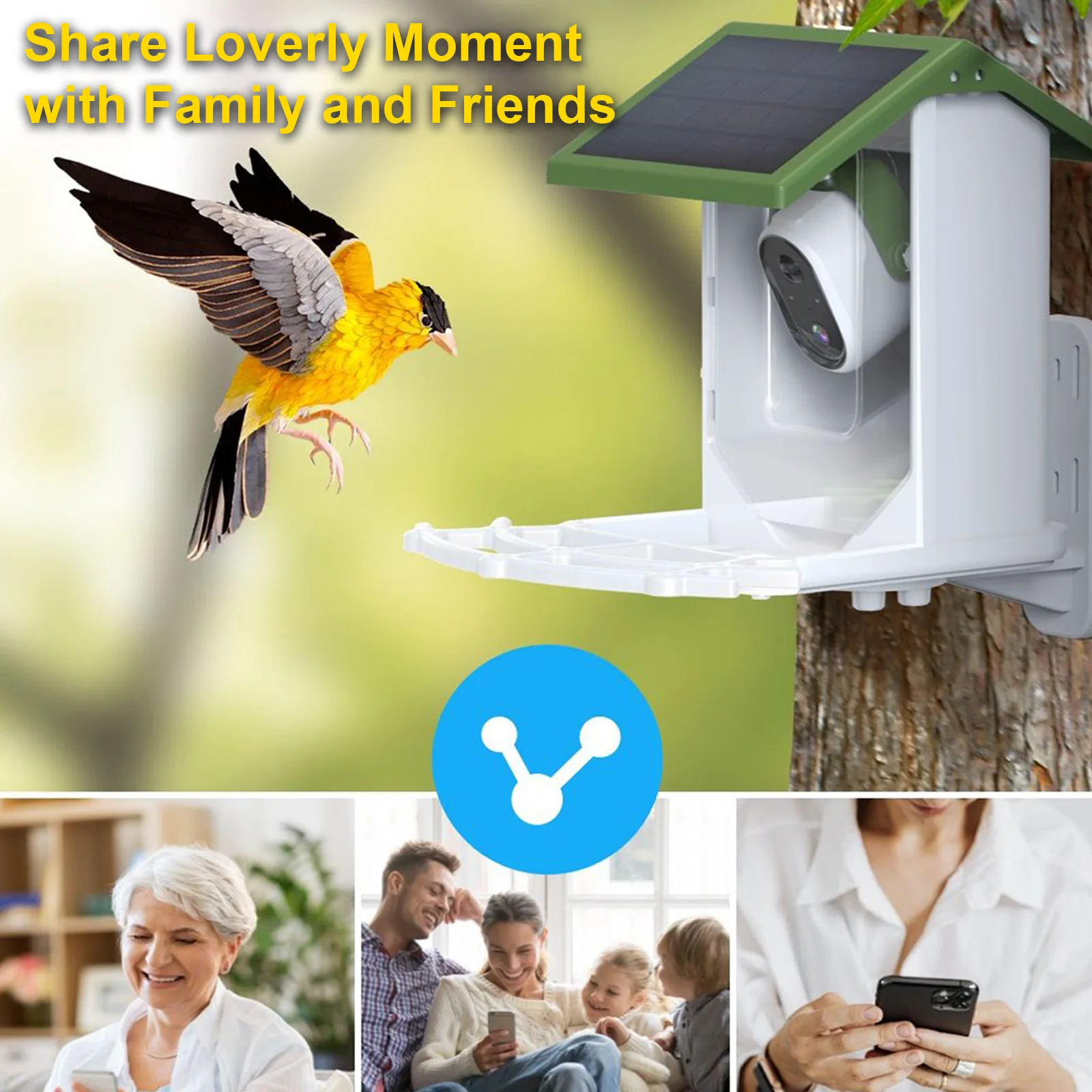 Hot Selling Cross border wild bird feeder with camera solar low-power smart bird feeder