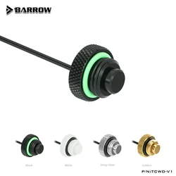 Barrow TCWD-V1 Temperature Sensor Stop Fitting, G1/4'' 10K 8mm(Short) 15mm(Long) For Water Cooling System+ 30cm Cable