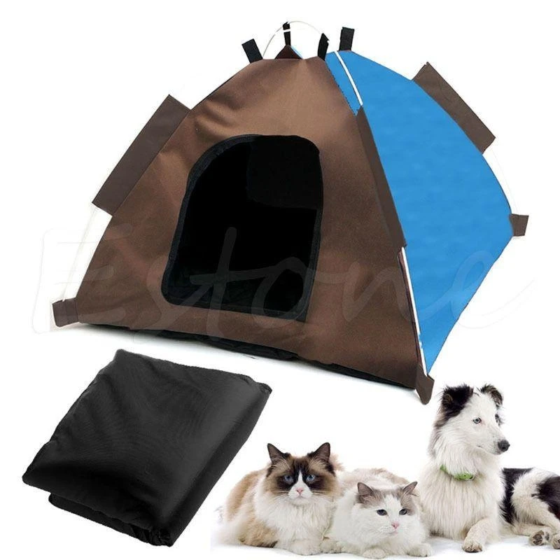 96GF Lều thú cưng động và giường có thể gập lại nhà mèo ngoài trời Kennel Rainproof Sunscreen