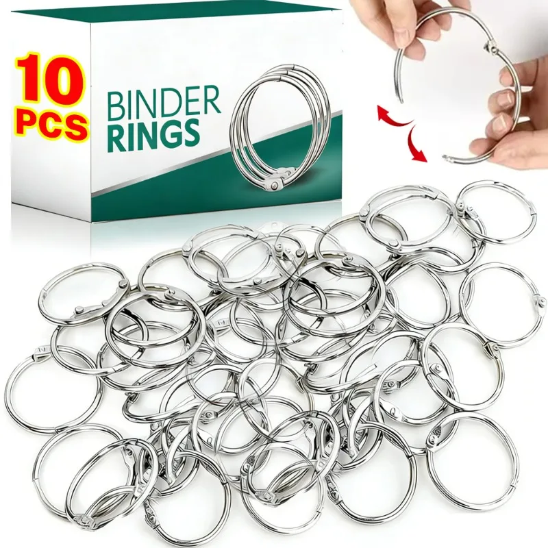 1-10Pcs Metal Loose Leaf Binder Ring Book Hoops 38mm 50mm Ring Binder DIY Albums School Craft Book Binding Hoops Office Supplies