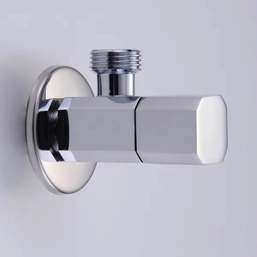 Universal Water Stop Valve Brass Angle Valve Converter G1/2 Standard Connector for Shower Head/Washing Machine - Saving Valve