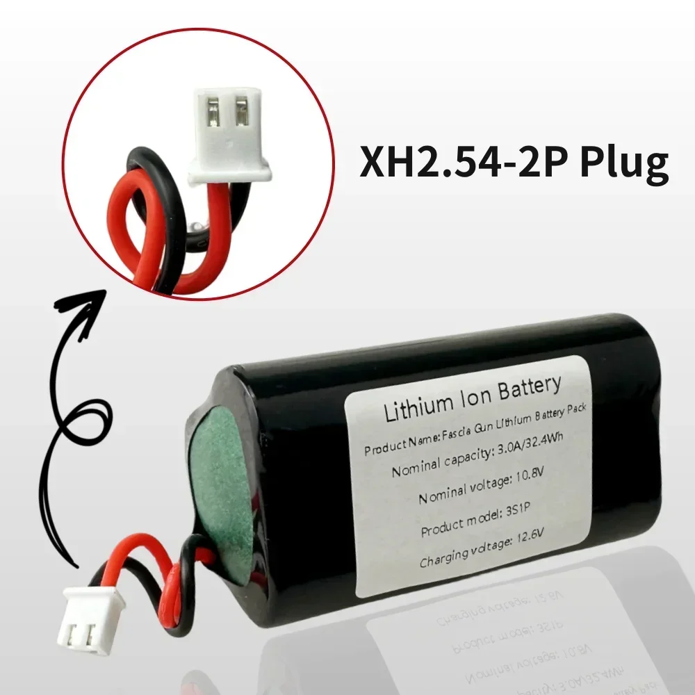 10.8V 3000mAh Rechargeable Battery 18650 3S1P Lithium-Ion Battery Pack For Massage Gun Fascia Machine Special Tool Batterys