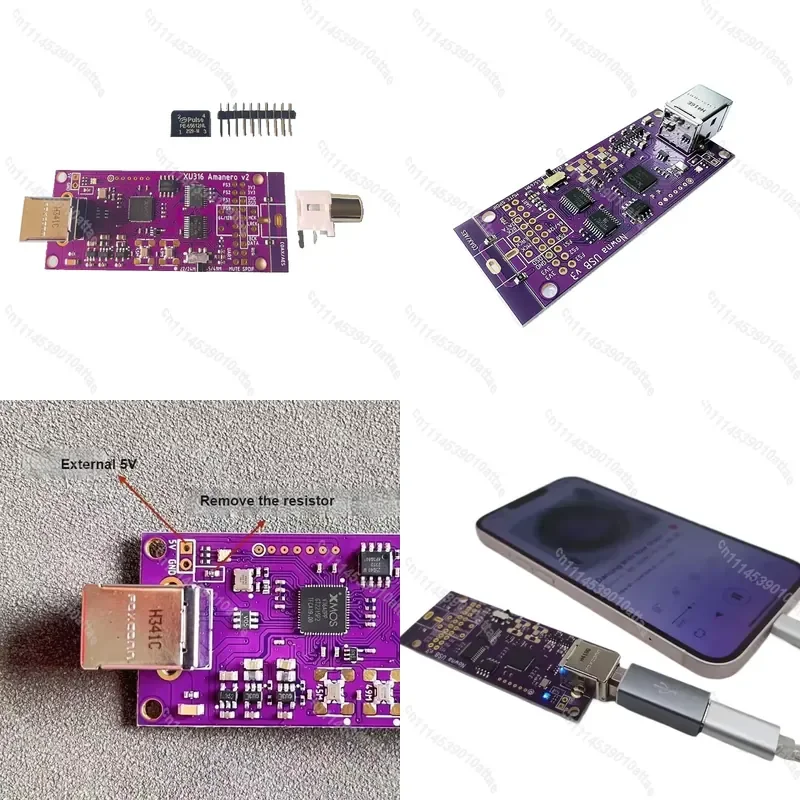 Compatible With XMOS XU316 USB Digital Audio Interface I2S Coaxial Output Support MQA 384K DAC Decoder Board