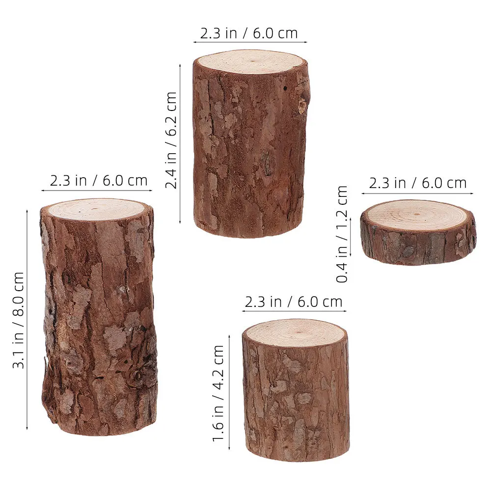 4 قطعة ديكور جذع الخشب الطبيعي لموئل الحيوانات الصغيرة جذوع خشبية جذع شجرة للهامستر استكشاف ممارسة مخبأ الحيوانات الأليفة