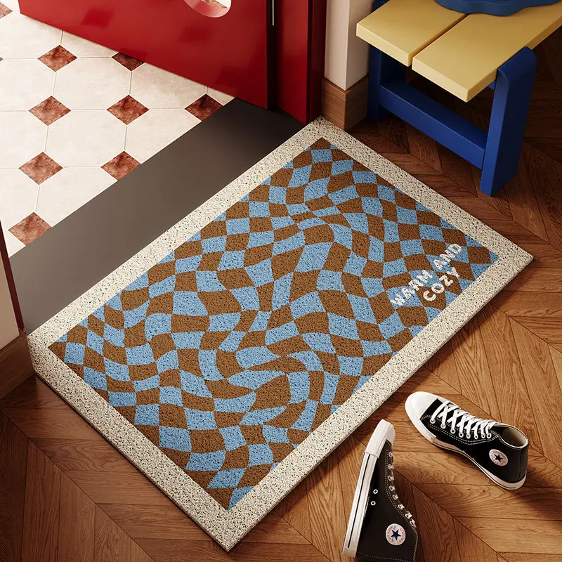 2024 Light Luxury Minimalist Silk Loop Floor Mat, Scratch-Resistant and Wear-Resistant, Easy to Clean, Dust-Removal, Durable Entryway Doormat