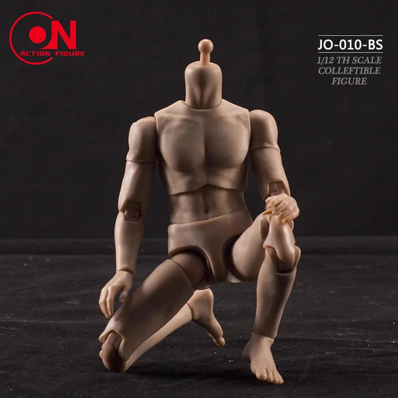 JO-010 1/12 ذكر فائق المرونة شبه مغلف للجسم المشترك الجندي Suntan الجلد العادي مفصلية 6 ''دمى شخصيات الحركة #3