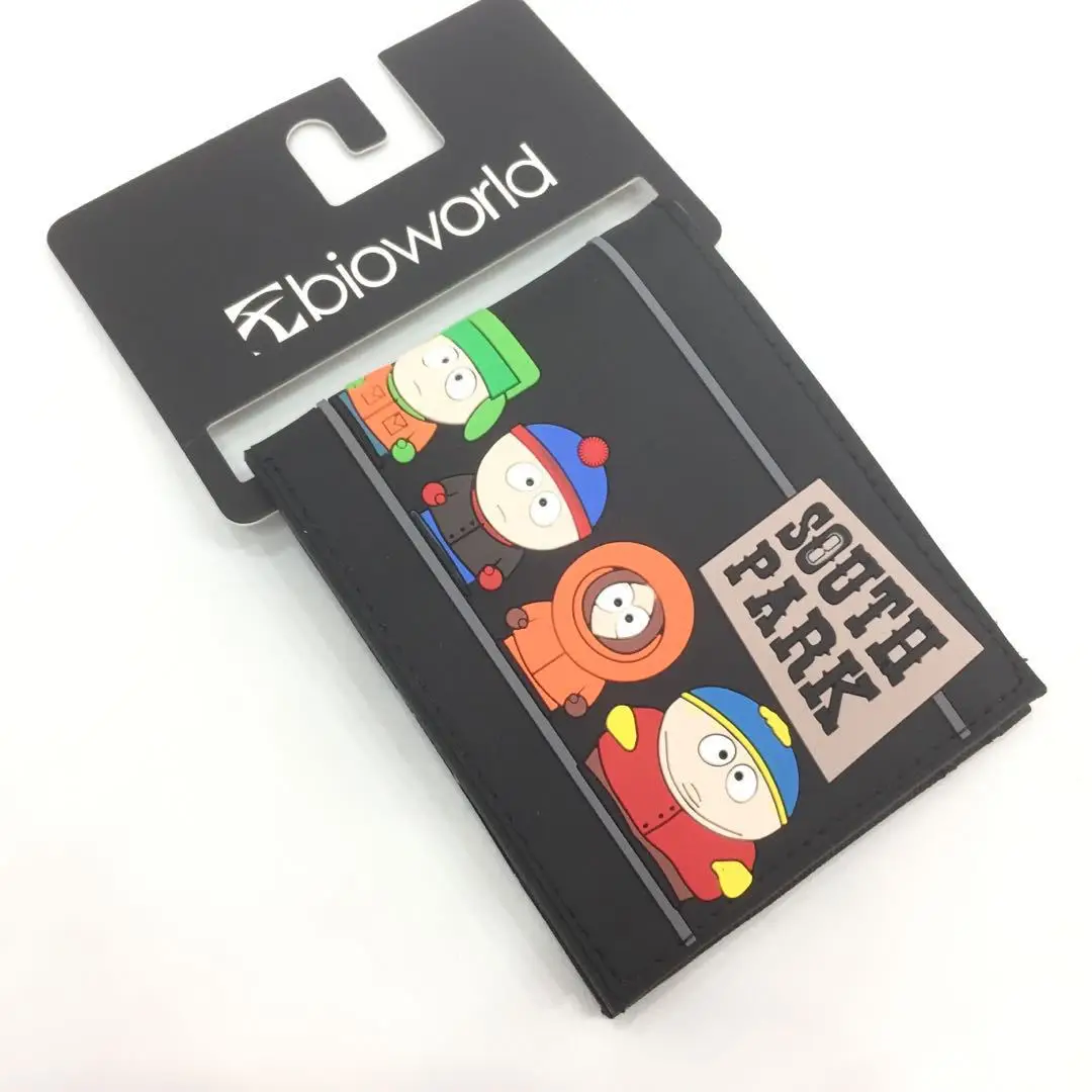 New Anime South Park Cute Cartoon Wallet Zipper Pouch Short Style Wallet Kids Coin Purse for Boys Girls Charm Birthday Xmas Gift