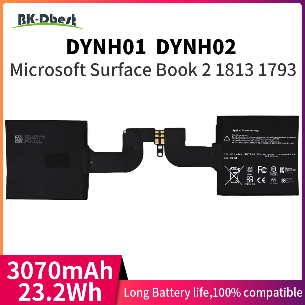 BK-Dbest 15 INCH 7.57V 3070mAh Brand New DYNH01 Laptop Battery for Miscrosoft Surface BOOK 2nd Generation 1793