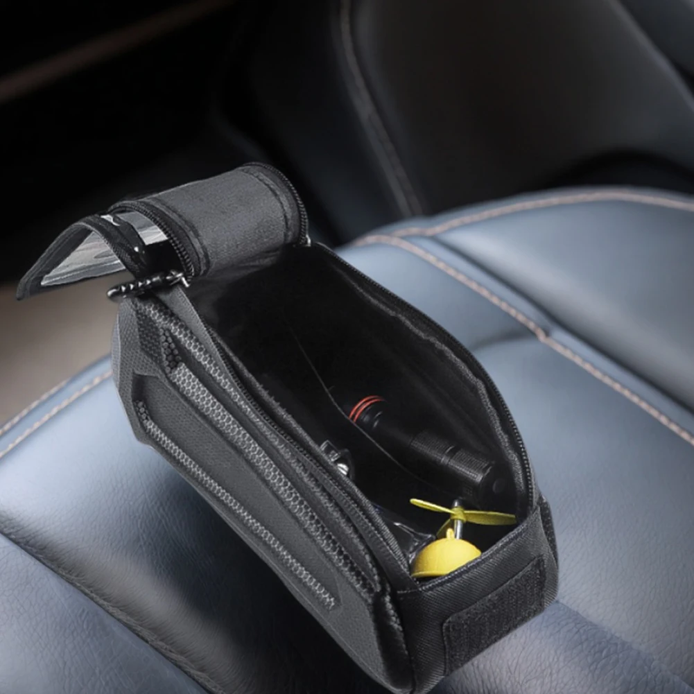 Bike Front Frame Bag Bike Storage Bag Waterproof Hard Shell Bike Tube Bag Double Zipper Cycling Pouch for Phones Under 6.5 Inch