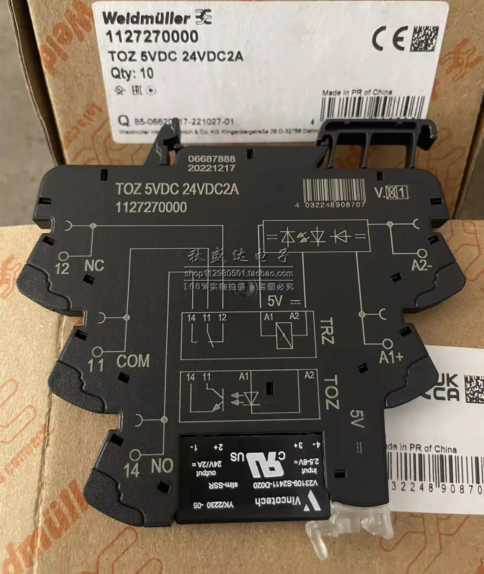 1127270000 New Original Weidmüller Solid State Relay Module TOZ 5VDC 24VDC2A