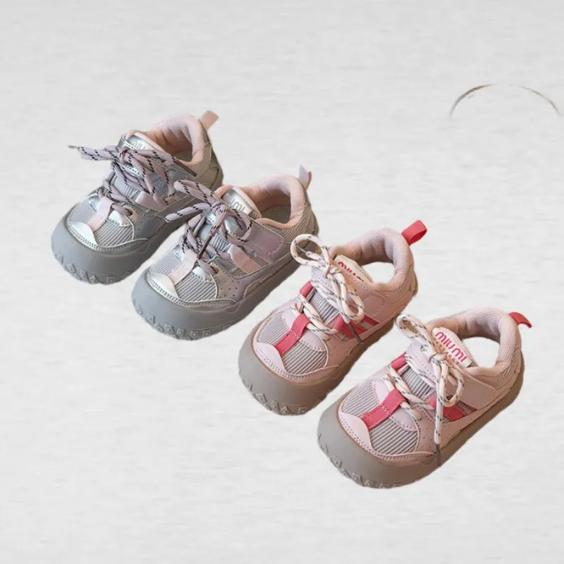 Boys' Shoes Spring Autumn  New Children's Leather Surface Lightweight Breathable Primary School Boys and Girls Sports White Shoe