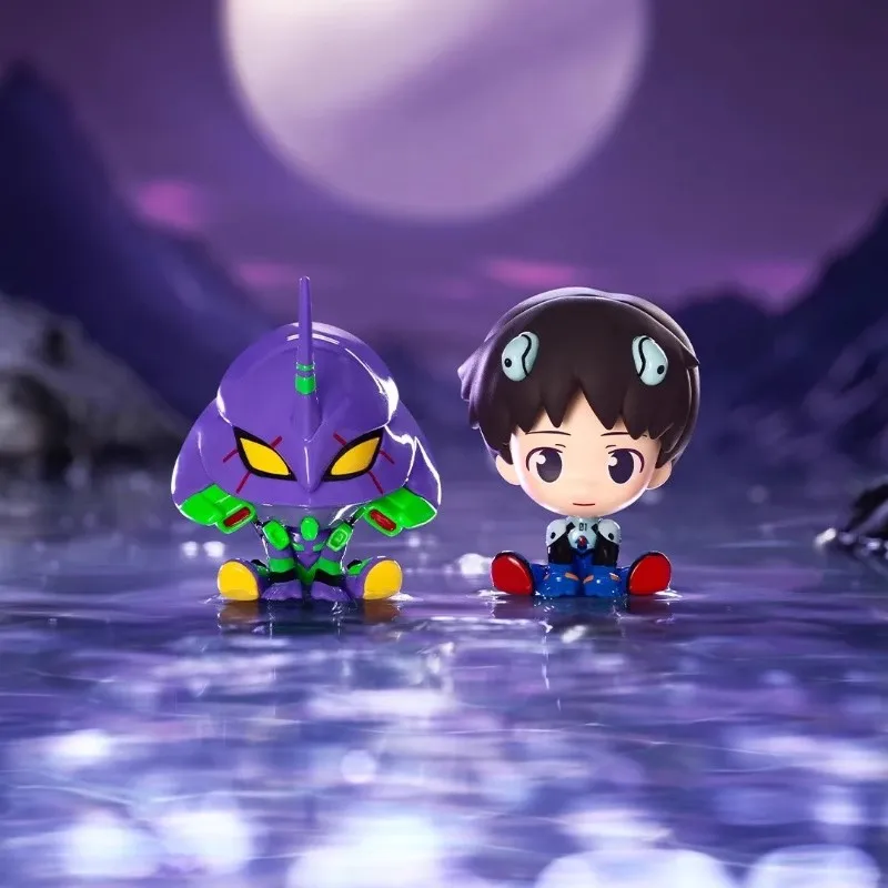 حقيقي جديد القرن-Evangelion لطيف سلسلة الجلوس الصغيرة صندوق أعمى إيفا أنيمي الشكل إيفا نموذج حلية زخرفة مكتب ديكور اللعب الهدايا #4