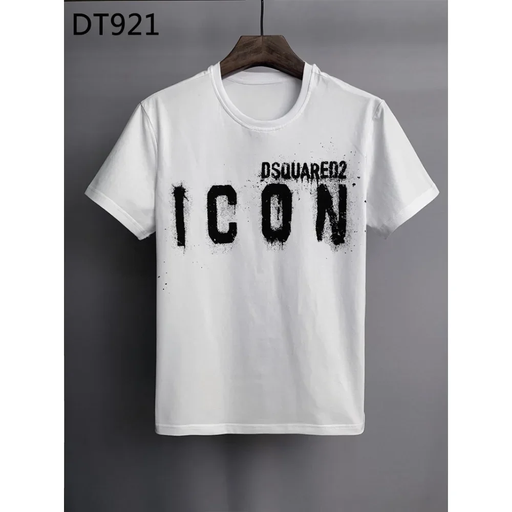 Regular Version Short-sleeved Men Women Kid T-shirt Icon Printed Letters Fashion Cotton Cross-border Trend Crew Neck Short Top