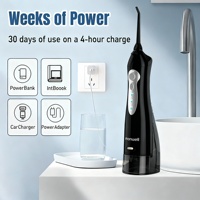 Water Dental Flosser Teeth Cleaner Pick, Mornwell Cordless Portable Oral Irrigator,3 Mode IPX7 Waterproof Teeth Picks 300ML Tank