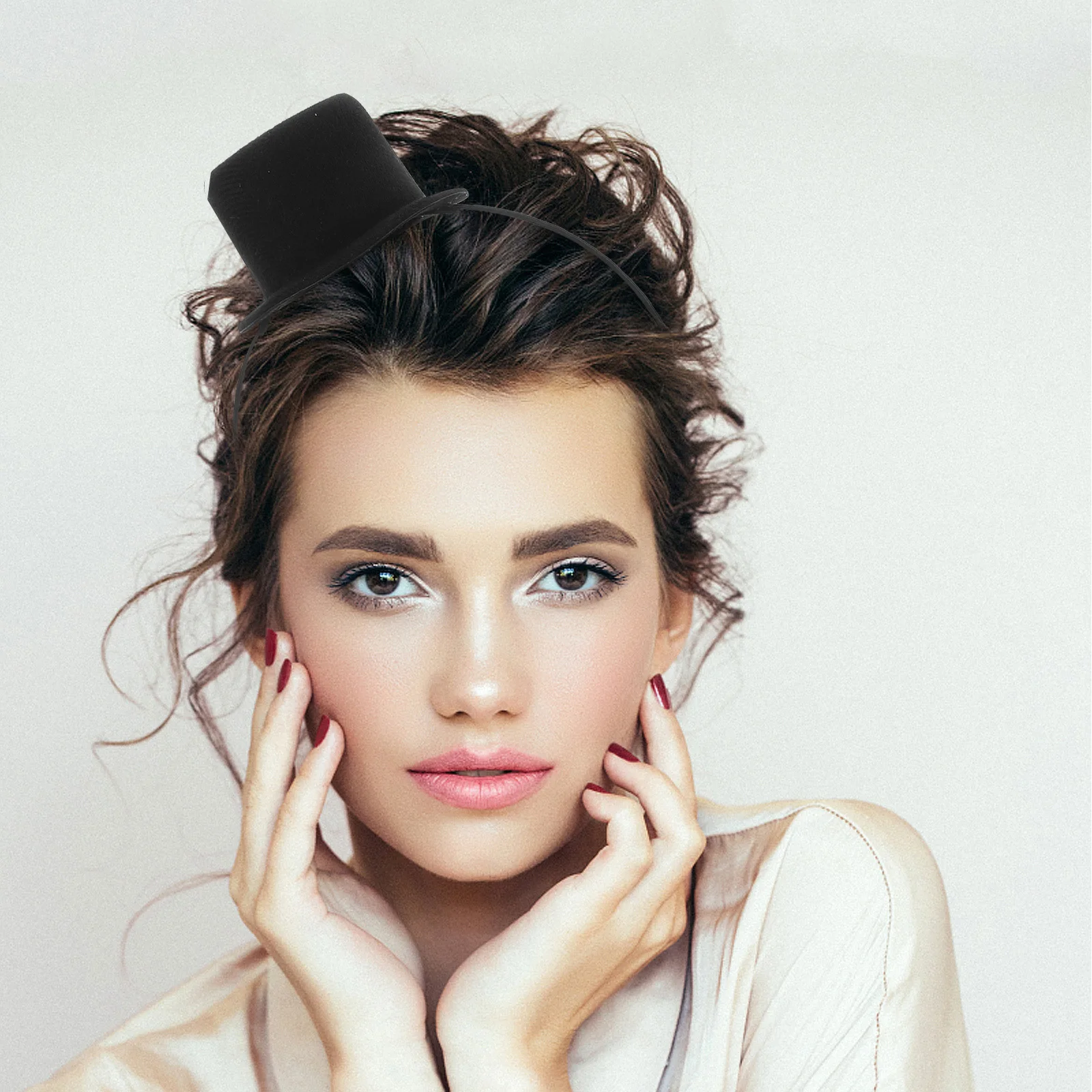 

3Pcs Mini Top Hat Headband Vintage Style Victorian Flapper Party Costume Hat for Carnival Birthday Dress Carnival Headpiece