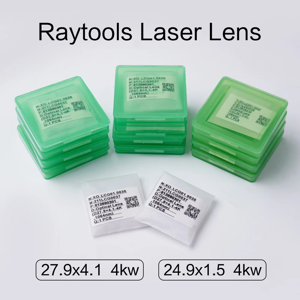 

Raytools Original Protective Lens for 6KW Laser Machine OEM Optical Protection Windows Lengths 24.9x1.5 27.9x4.1 30x5 37x7 12kw