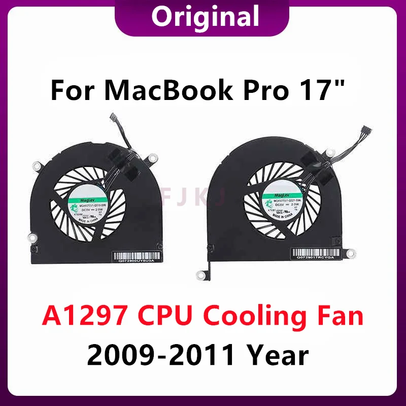 Replacement Laptop CPU Cooling Fan Left and Right Set Compatible for MacBook Pro A1297 17-Inch Unibody 2009 2010 2011