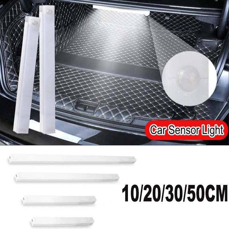 

1 шт. Перезаряжаемый автомобильный сенсорный светильник 10/20/30/50 см, автоматический индукционный светильник, умное освещение, магнитный светильник с ручным/сенсорным режимом