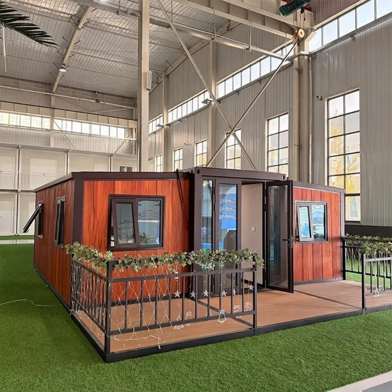 20Ft 40Ft Prefab Folding Box House Prefabricated Mobile Tiny House Farm Warehouse Barn Expandable Container House Garden Rooms
