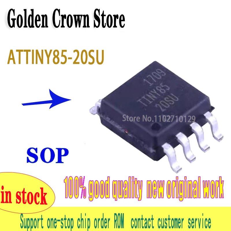 ATTINY85-20SU 5~100pcs/lot 100% New ATTINY85 20SU TINY85-20SU TINY85 20SU sop-8