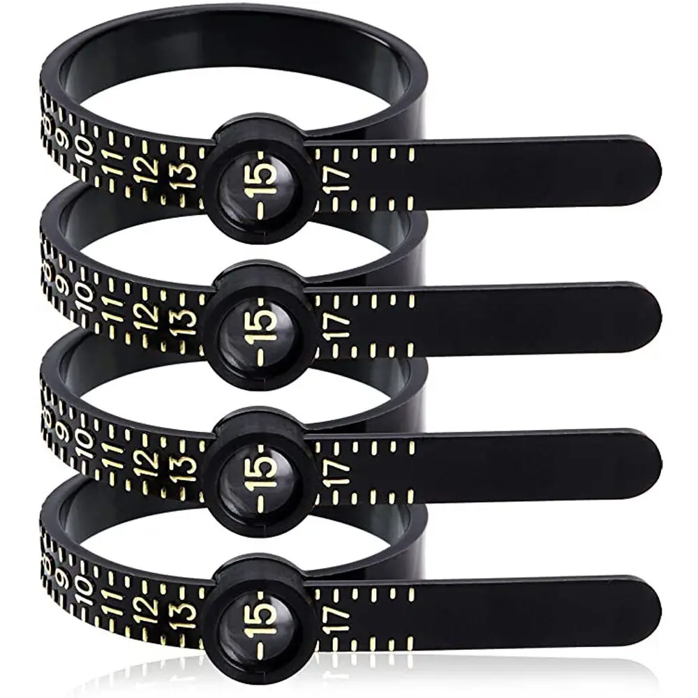 

Men and Womens Sizes 1-17 With Magnifier Genuine Tester Finger Gauge Wedding Ring Band Ring Sizer Measure