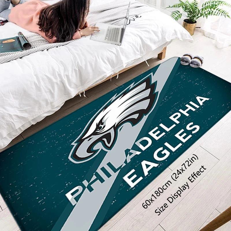 Interior Room Baseball Rugs Foot Carpets Entrance Doormat Bedside Pet Floor Mats Philadelphia Eagles Corridor Carpet Anti Slip