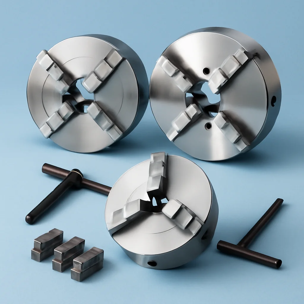 Heavy Duty Hydraulic 3-Jaw Power Chuck for CNC Lathe & Milling Machine Large Through Hole Hardened Steel Body Accessories