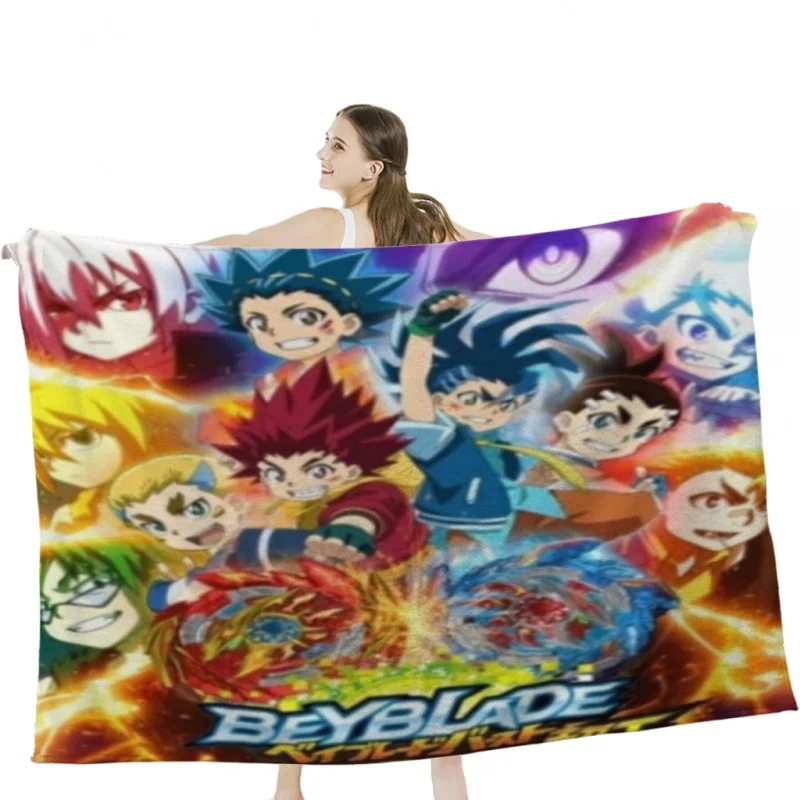 BEYBLADE Throw Blanket Tufting Blanket For Travel Light Dorm Room Essentials Luxury Thicken  Blanket