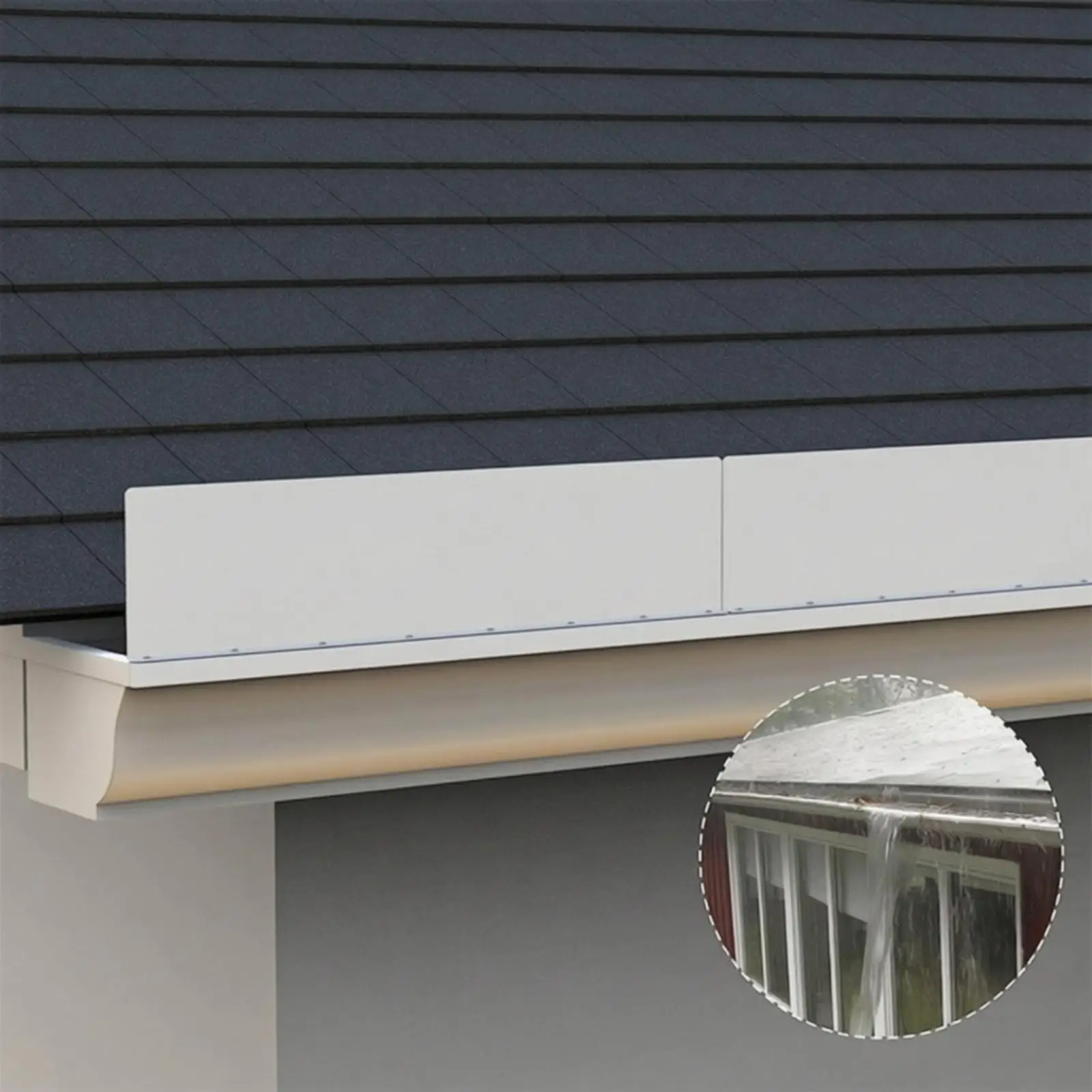 Downspout Rainwater Diverter Aluminum Gutter Splash Guard for Storm Water Runoff Management