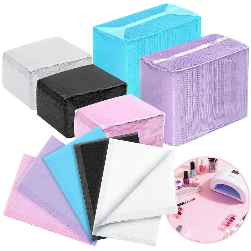 125Pcs Tattoo Table Cover Waterproof Disposable Cotton Plush Pad Nail DIY Paper Tablecloth Beauty Salon Supply Tool