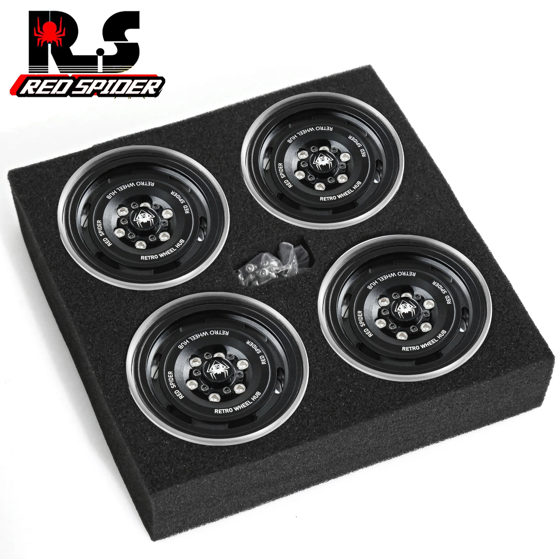 RC MOZA Negative OffSet Aluminum 1.9 Inch Wheel Rim 4PCS for 1/10 RC Crawler Car Axial SCX10 RR10 Wraith TRX4 TRX-6