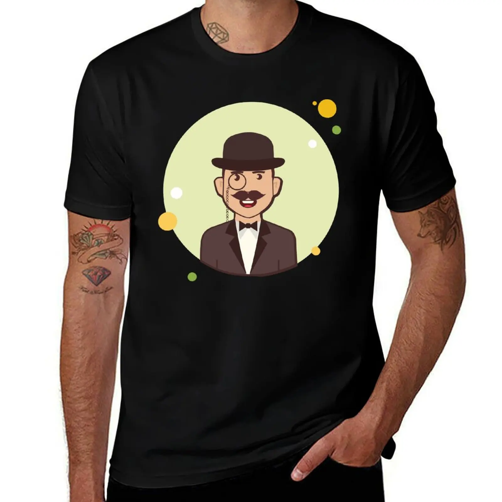 Hercule Poirot T-Shirt Work Style Casual T-Shirt