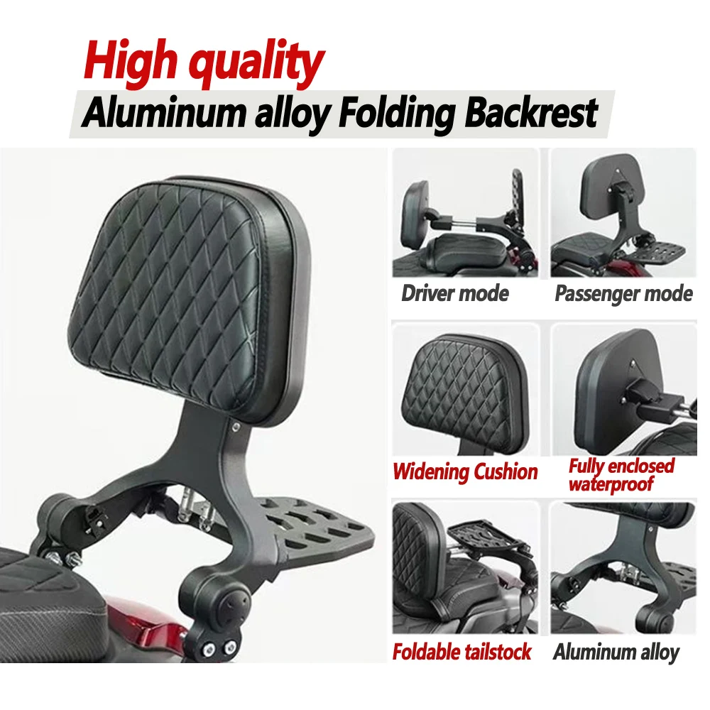 

For HONDA CM300 CM 300 Folding Backrest Modification Aluminum alloy foldable lumbar support tailstock driver passenger cushion