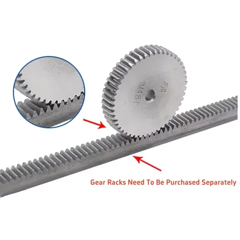 1Pcs 1 Mod 12T-27T Spur Gear 1M Cylindrical Flat Gear Pinion 12/13/14/15/16/17/18/19/20/21/22/23/24/25/26/27Teeth 45# Steel
