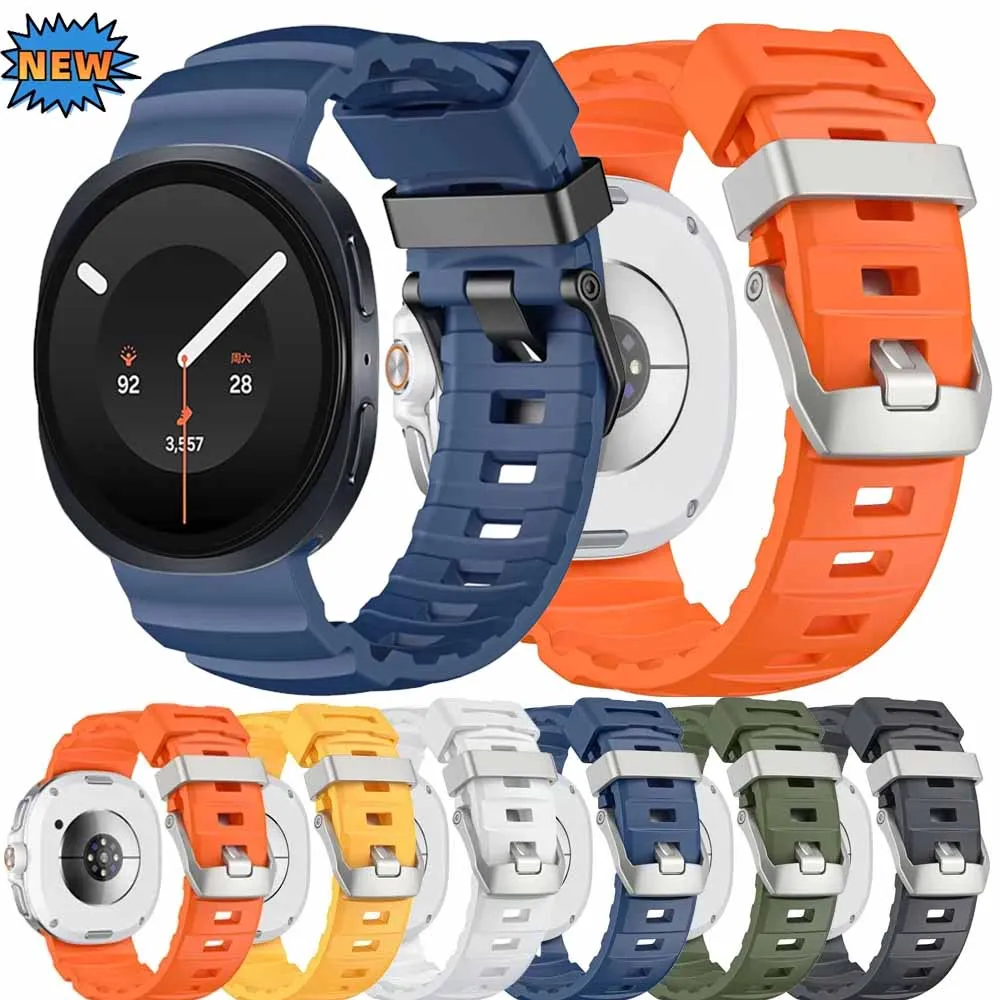 Original Silicone Strap for Samsung Galaxy Watch 9 8 44/40mm Soft Comfortable Wristband for Galaxy Watch 8 Classic 46mm Bracelet
