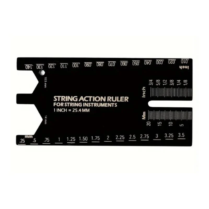 31KC String Action Gauge Ruler Guitar String Height Ruler Guitar Set Up Luthier Tool