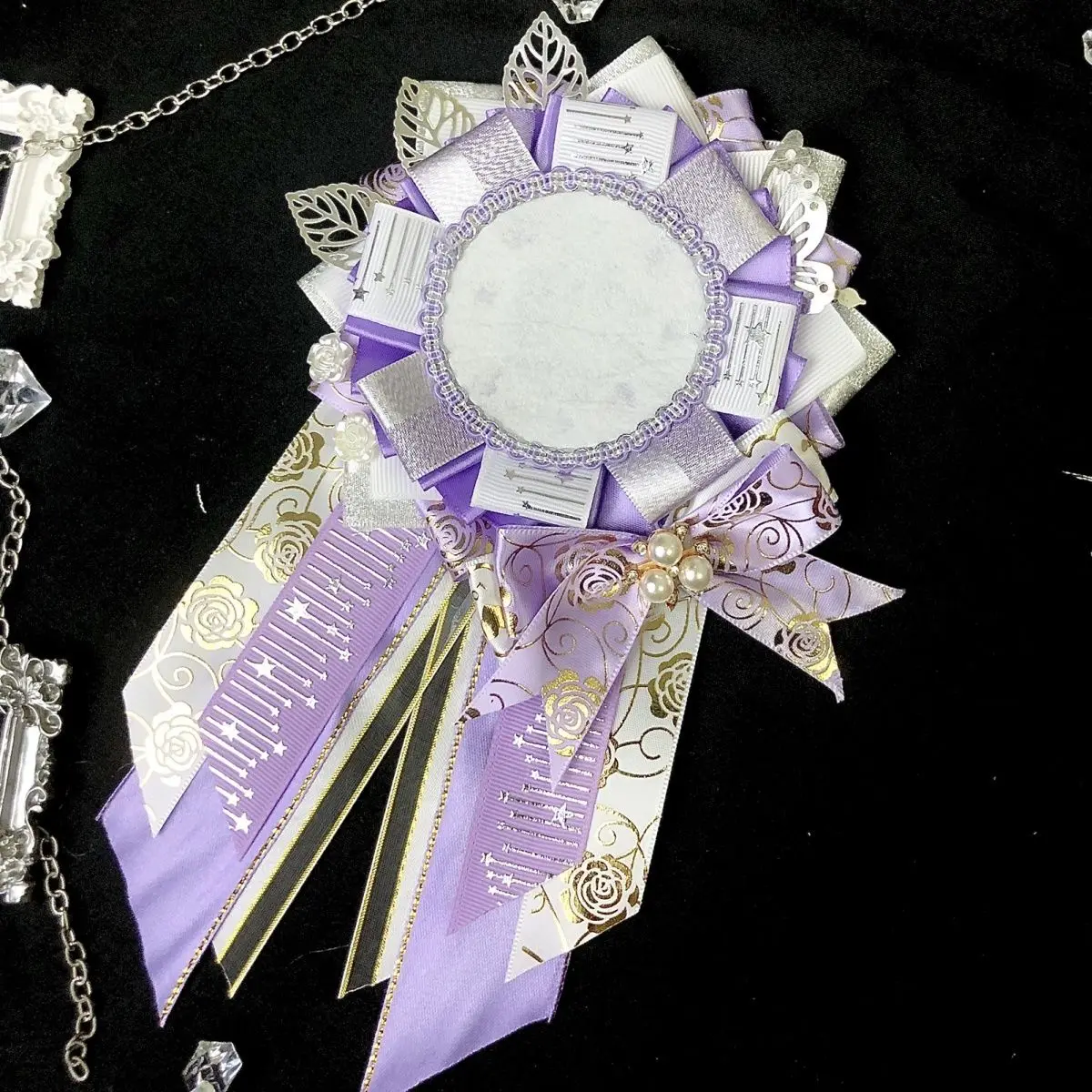 Women Ita Bags Accessories,Ribbon Badge Rosette,Anime Cosplay Crafts,Lolita Backpack Bowknot Decoration