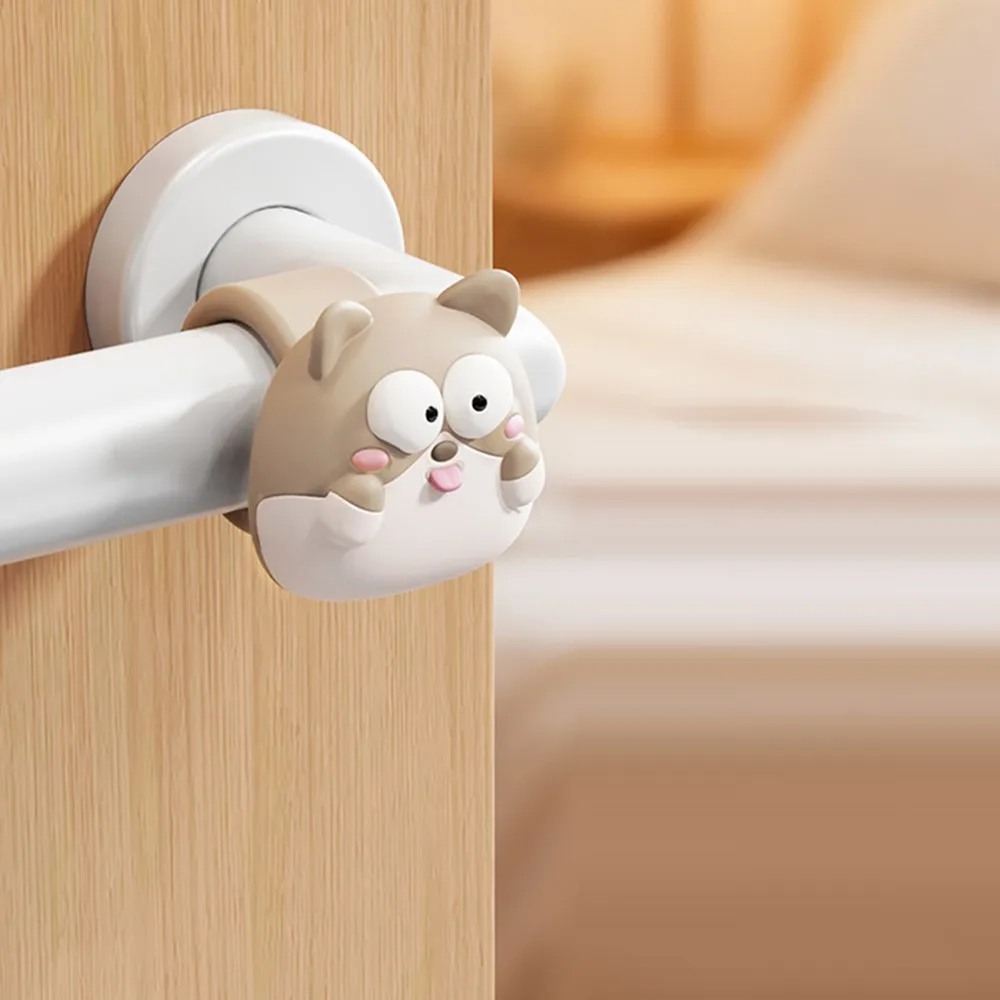 

Силиконовая накладка на дверную ручку, мультяшный дизайн, без сверления, защита стен, бесшумная, противоударная, для декора спальни