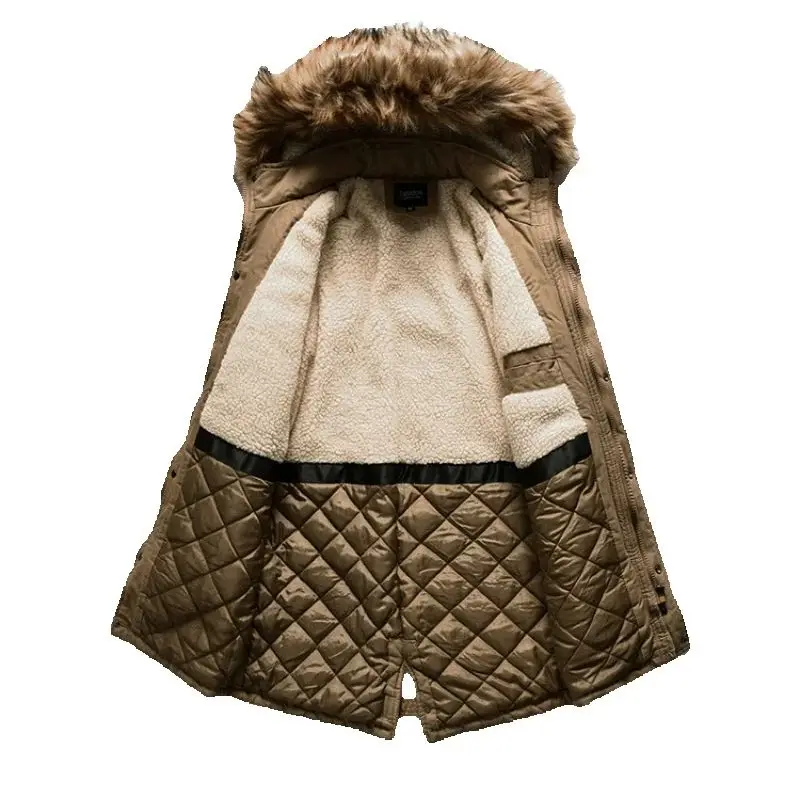 Men's Hooded Cotton-Padded Jacket Thickened Cold-Proof Windproof Comfortable Warm Casual Loose Outerwear for Winter 2025