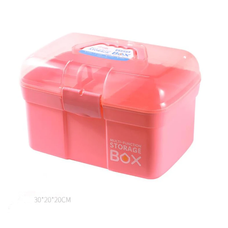 Multi Functional Nail Storage Box Large Capacity Nail Tools Display Box Nail Accessories Portable Double-layer Grid Nails Box