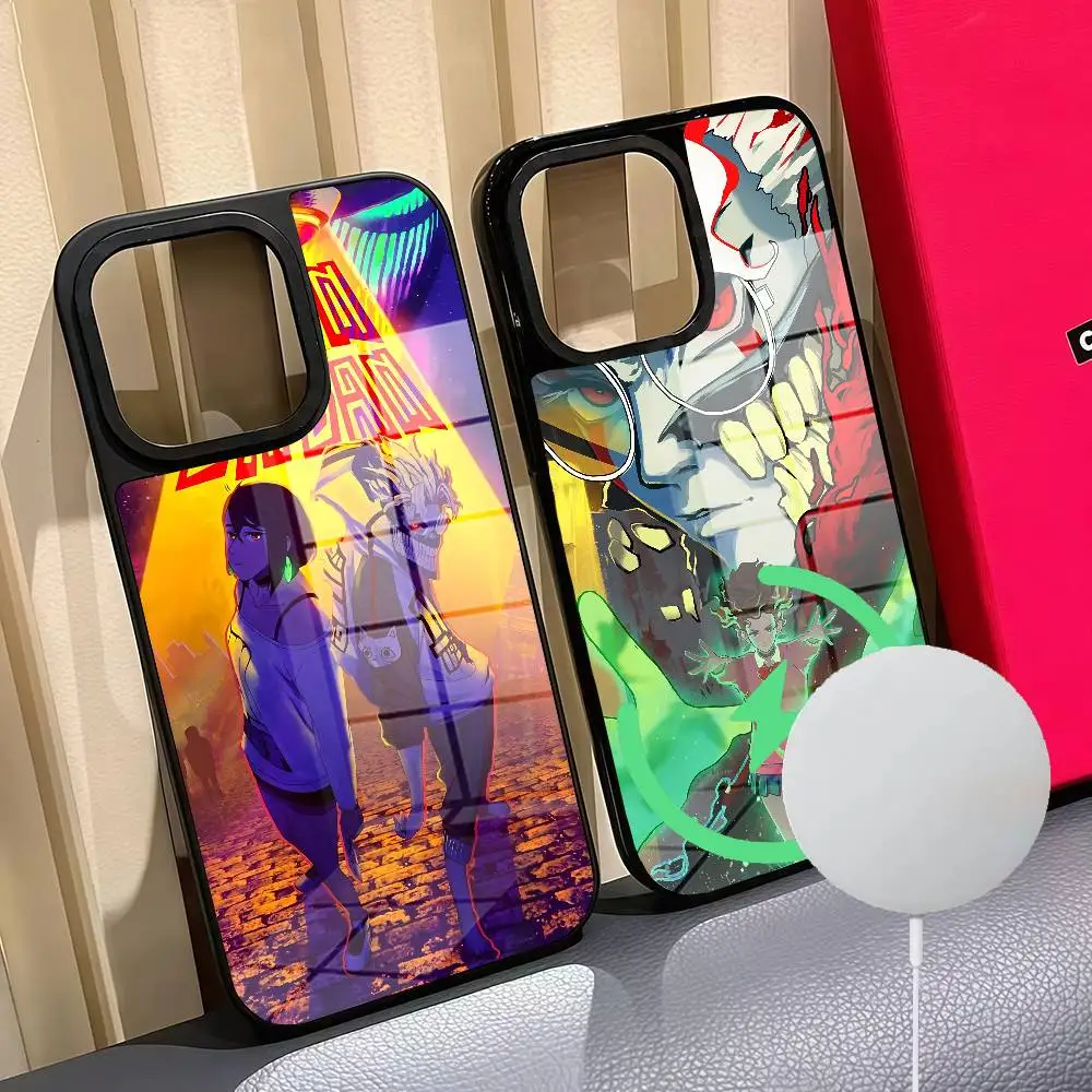 

D-Dandadan Ken T-Takakura Phone Case For Iphone 16 15 14 12 11 13 Pro Max Mini Puls Magnetic Glass Cover