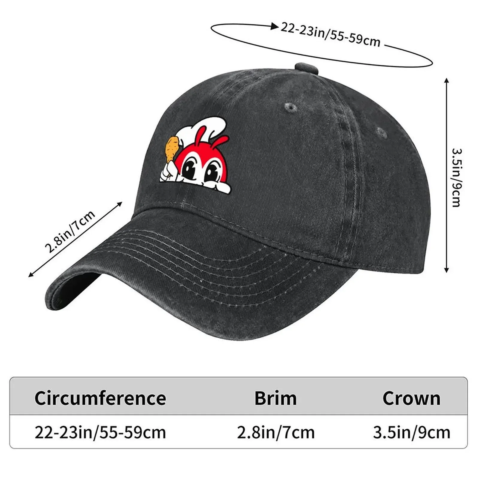 New JOLLIBEE PEEKING CUTE CHICKEN JOY FILIPINO STICKER Baseball Cap fun hats Brand Man cap Sports Cap Women's Beach Men's